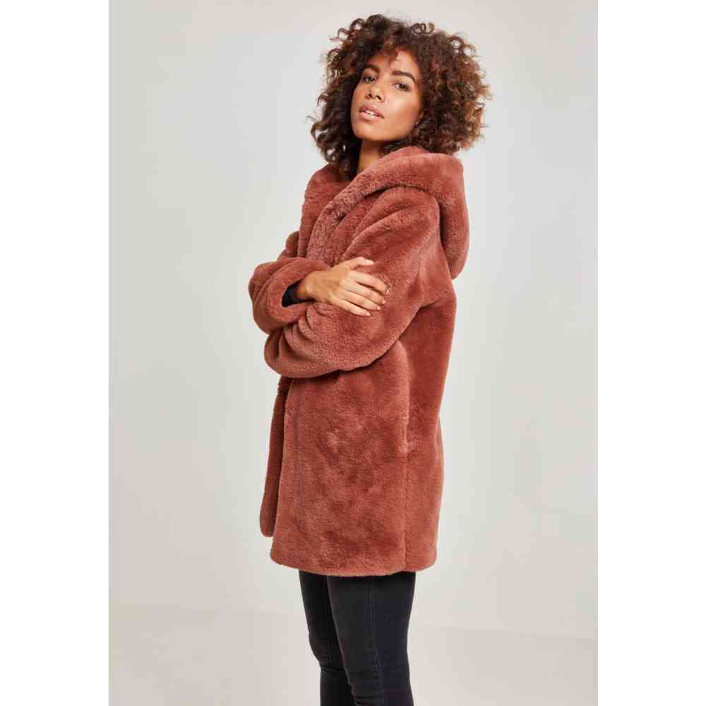 Urban Classics - Hooded Teddy Manteau d'hiver - Rose